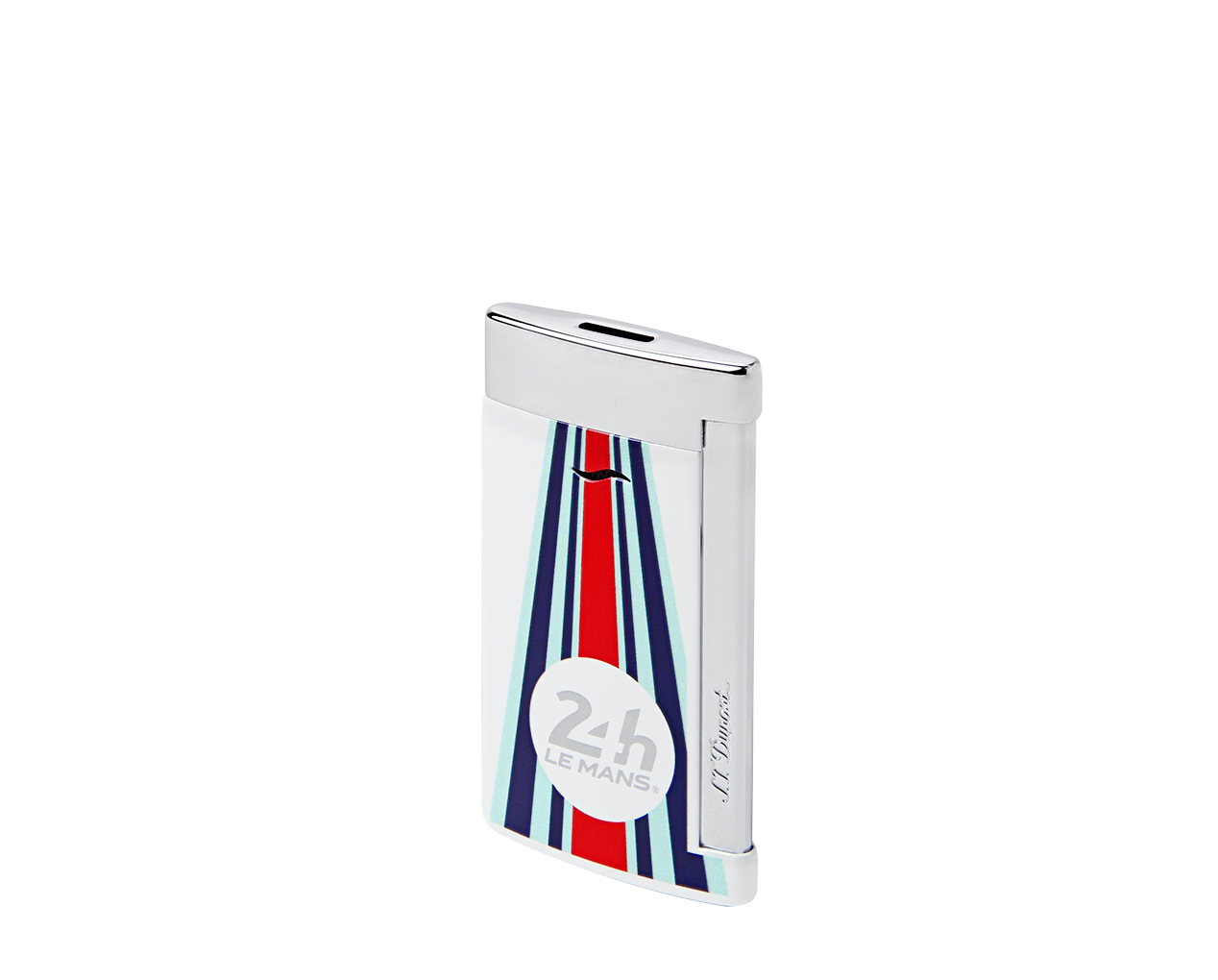 Le Mans Slim 7 White and Chrome - Luxury Lighter | S.T. Dupont