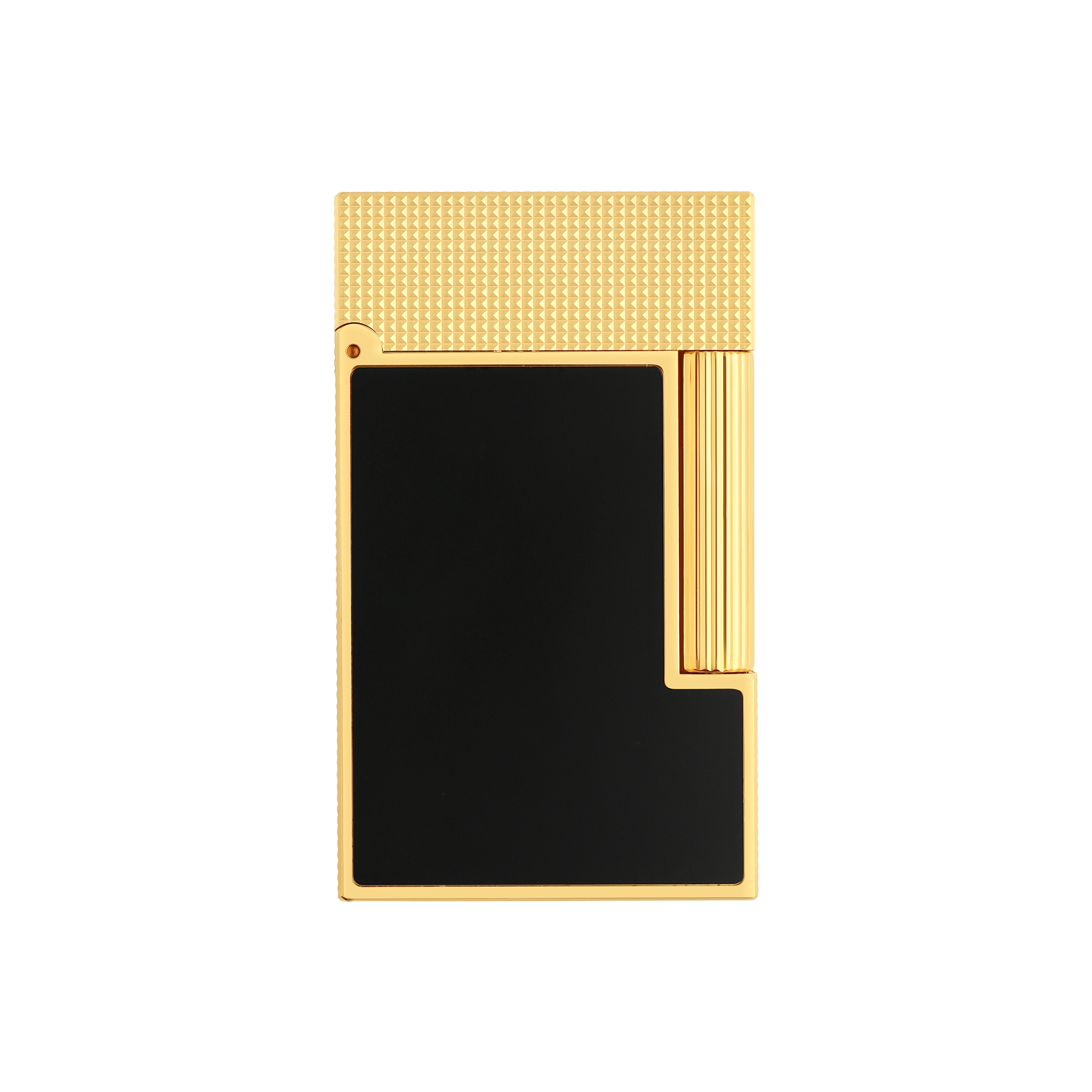 Line 2 Micro Diamond Head Yellow Gold And Matt Black Lacquer Line 2 Micro Diamond Head Yellow Gold And Matt Black Lacquer
