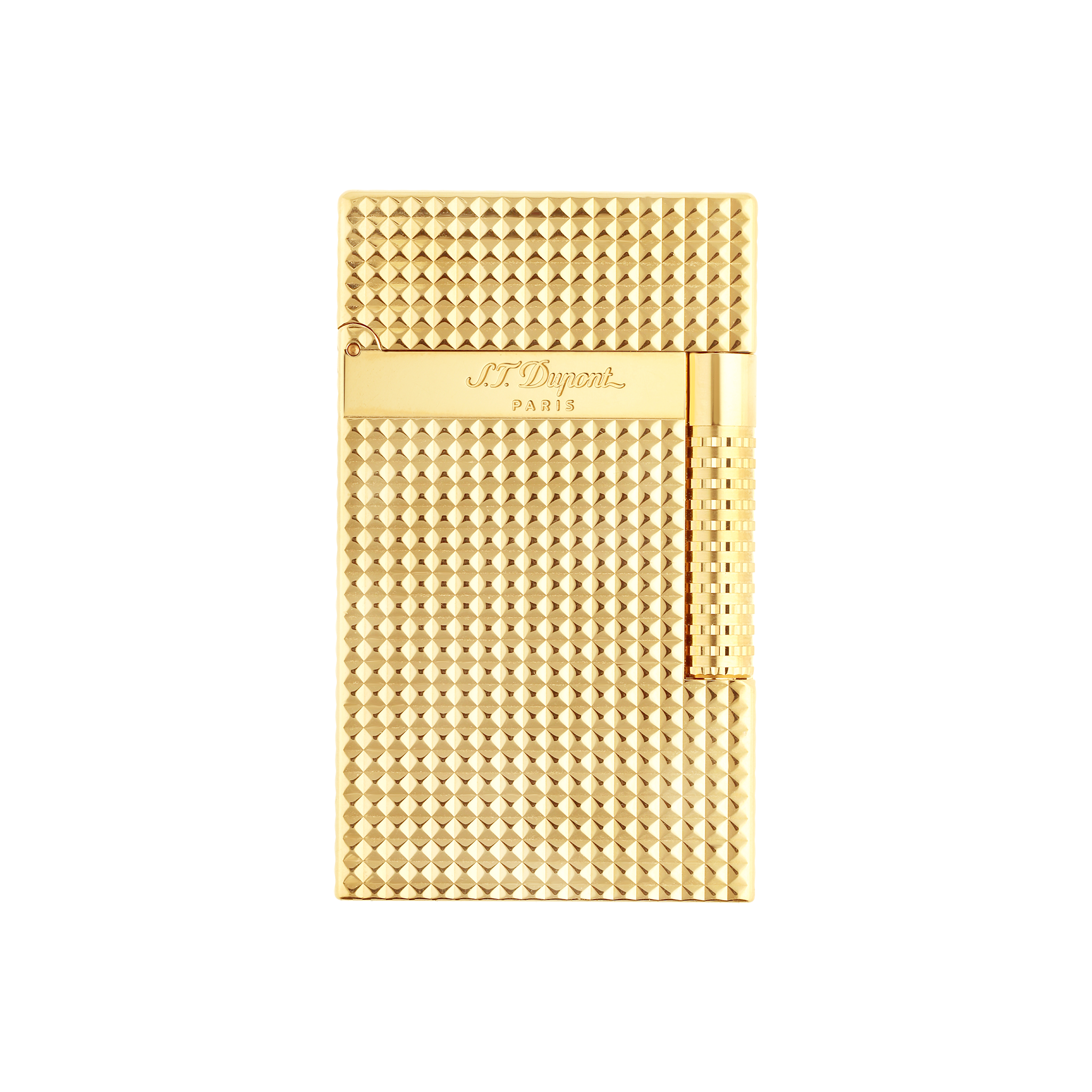 New Le Grand Dupont Yellow Gold Diamond Head Lighter New Le Grand Dupont Yellow Gold Diamond Head Lighter