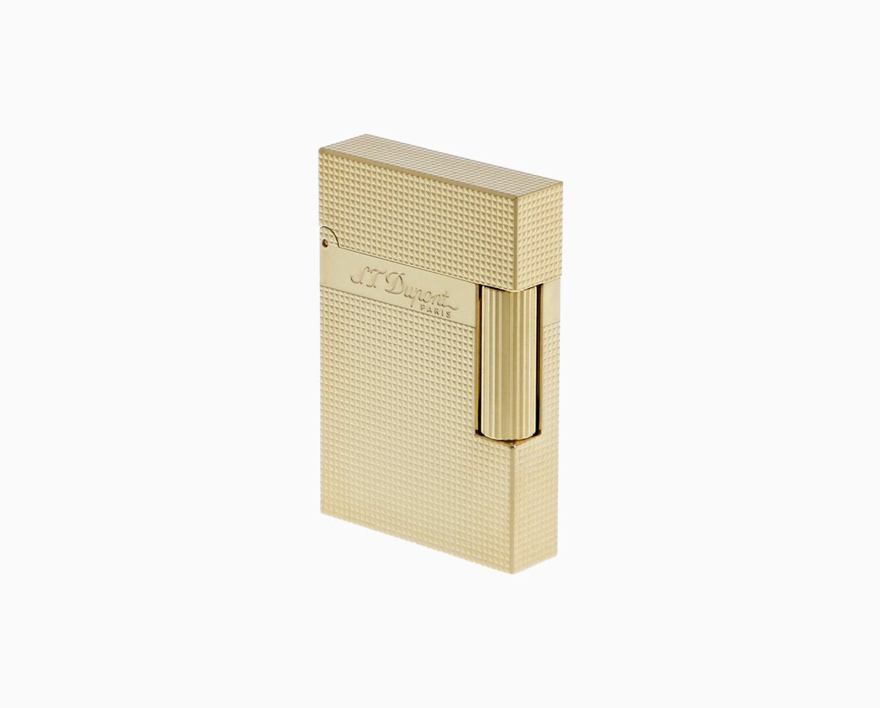 Line 2 Small Micro Diamond Head Yellow Gold Lighter - Luxury Lighter | S.T.  Dupont