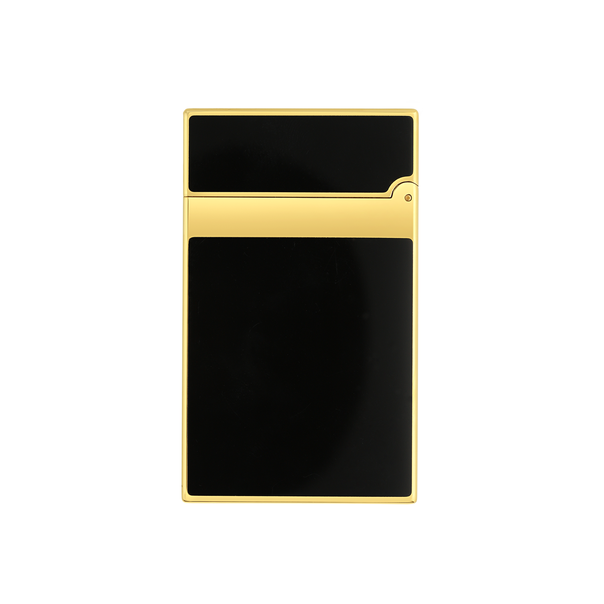 Natural Black Lacquer Lighter With Yellow Gold Finish | S.T. Natural Black Lacquer Lighter With Yellow Gold Finish | S.T.