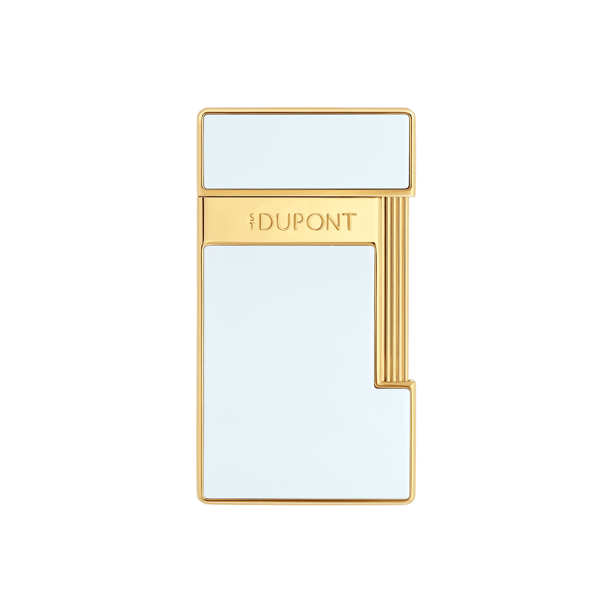 White lacquer S.T. Dupont Slimmy luxury torch lighter