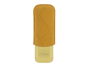 Honey And Golden Dragon Scales Double Cigar Case - Luxury