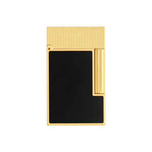 Line 2 Micro Diamond Head Yellow Gold And Matt Black Lacquer