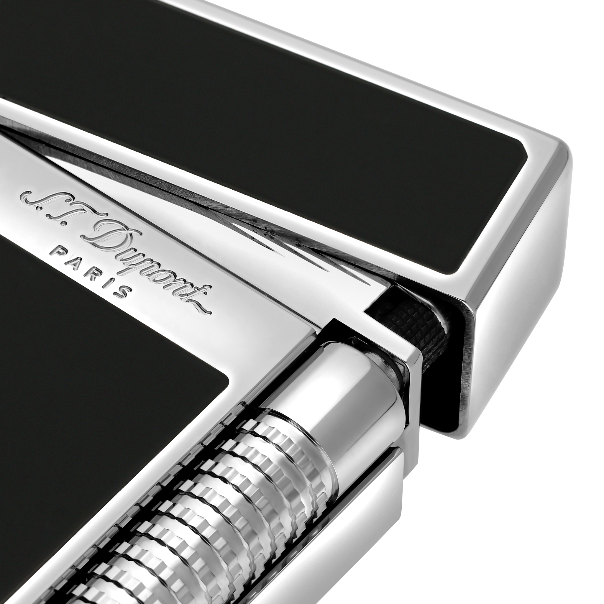 New Le Grand Dupont Black Lacquer And Palladium Lighter - Luxury New Le Grand Dupont Black Lacquer And Palladium Lighter - Luxury