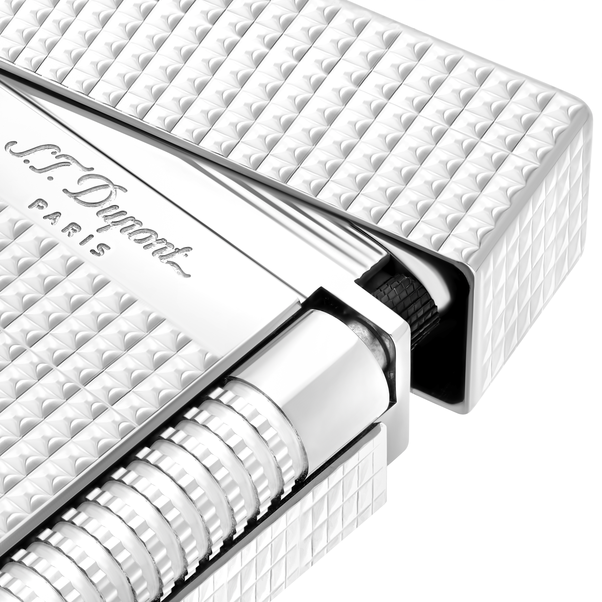 New Le Grand Dupont Palladium Diamond Head Lighter - Perfect Ping New Le Grand Dupont Palladium Diamond Head Lighter - Perfect Ping