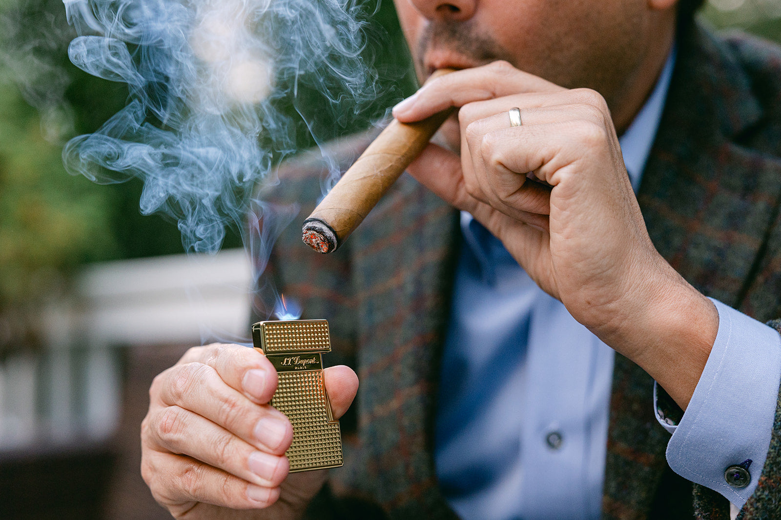 Slimmy Golden Diamond Head - Luxury Lighter | S.T. Dupont