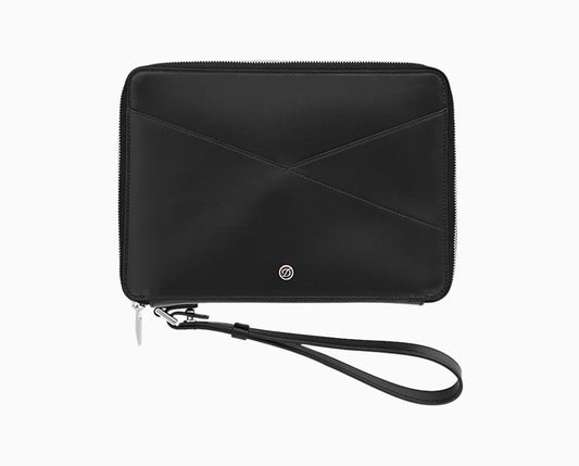 Line D black leather case for 10 pens 
