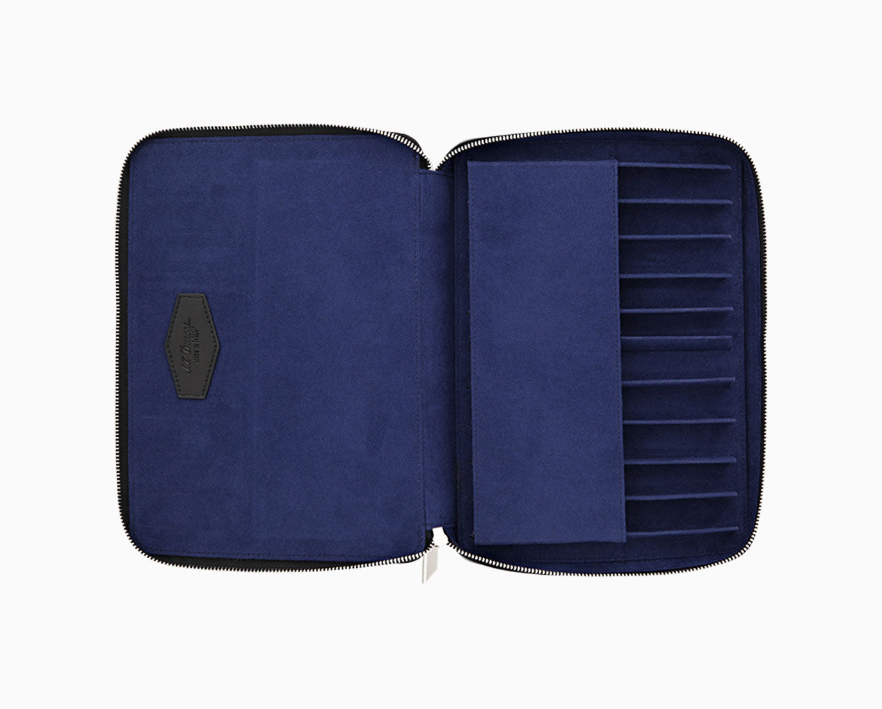Line D black leather case for 10 pens