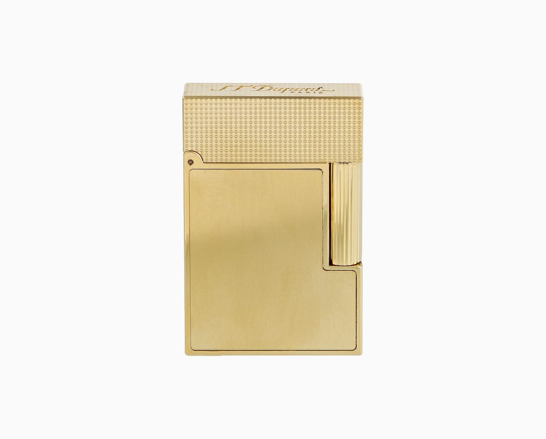 Lighter | Gold Brushed S.T. Dupont Line 2 - Lighter Yellow Small Luxury