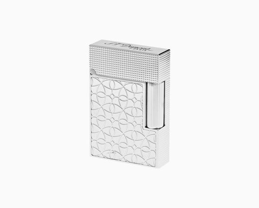 Ligne 2 small platinum engraved lighter